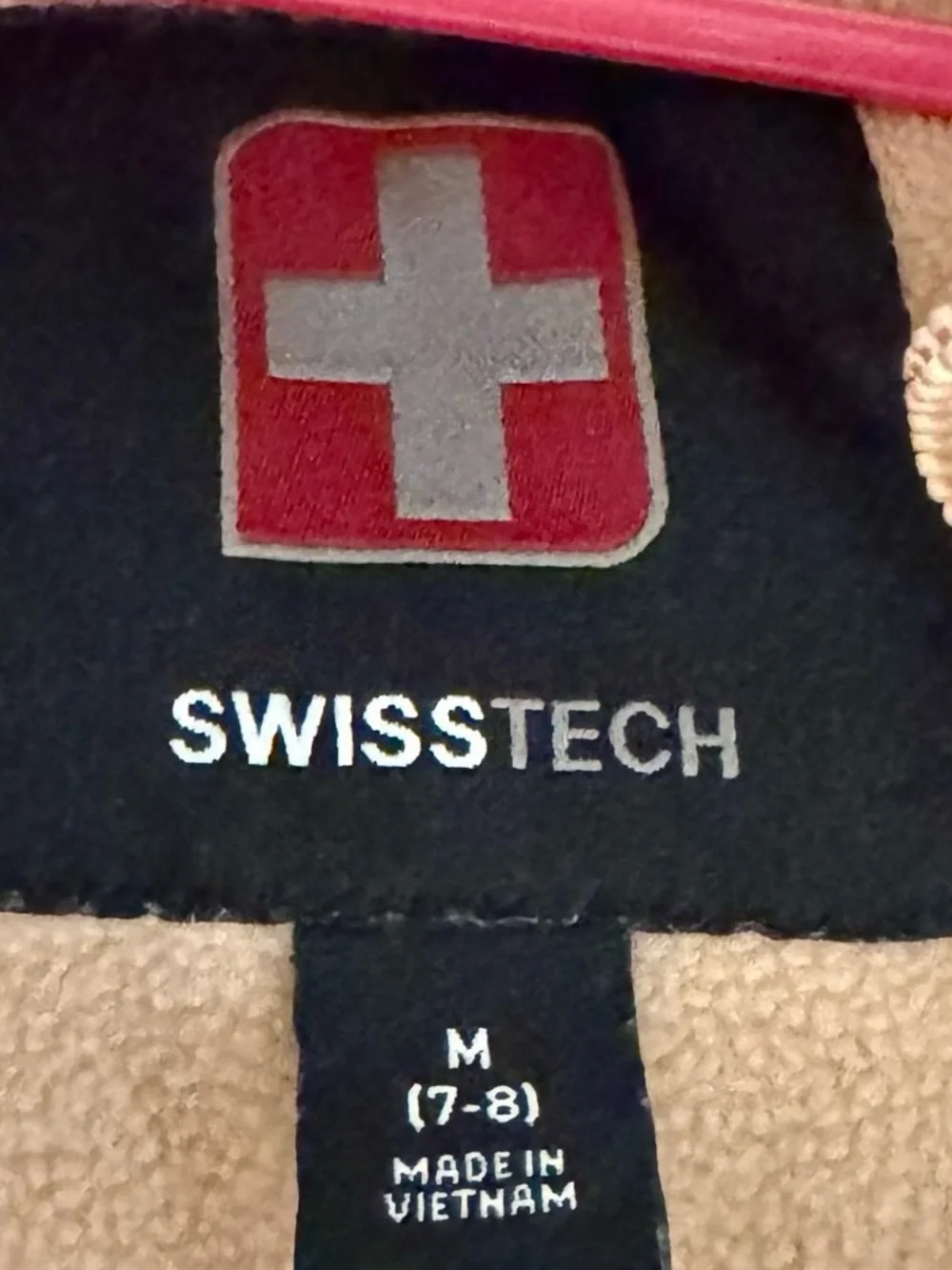 SwissTech Girls Rose Gold Metallic Puffer Jacket 7-8 Kids
